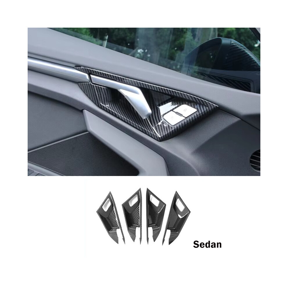 (Door Bowl Frame S) For Audi A3 2021 2022 2023 2024 Carbon Fiber Interior Modification Dashboard Gearshift Puller Door Bowl 9008532268555