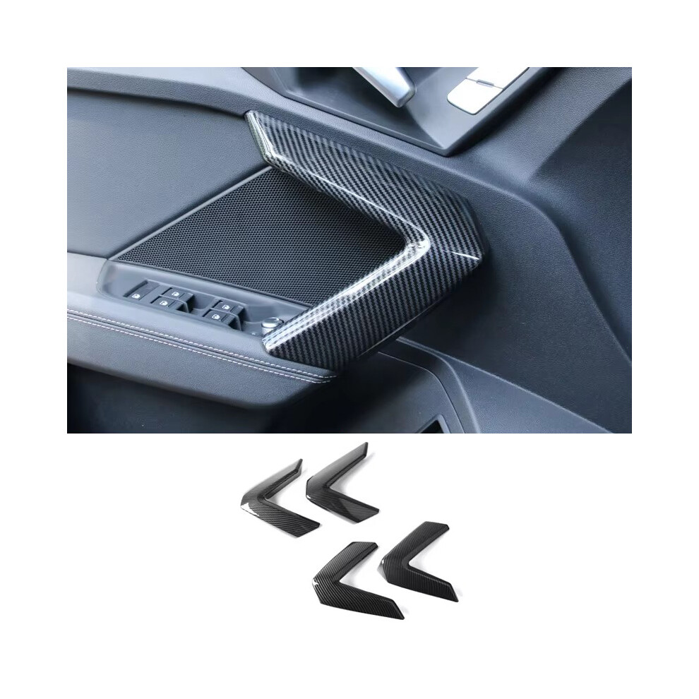 (Inner Handle Frame) For Audi A3 2021 2022 2023 2024 Carbon Fiber Interior Modification Dashboard Gearshift Puller Door Bowl 9008532273733