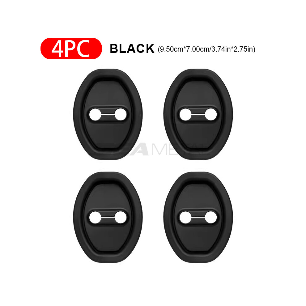 ( 4Pcs) 4Pcs Car Door Mute Damping Cushion Silicone Auto Door Lock Buckle Anti-Collision Protective Cover Shock Black 9008532291607