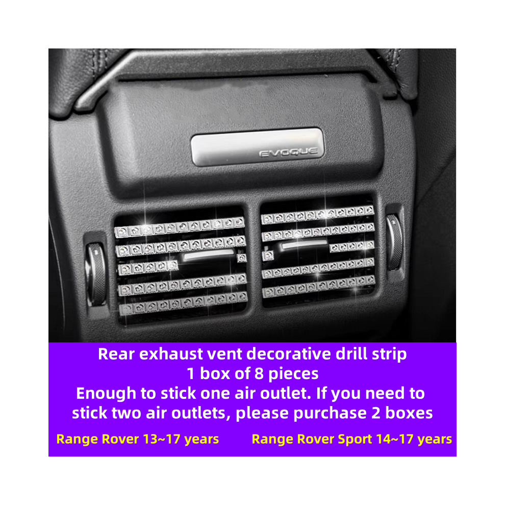 (Rear Exhaust Vent) For 13~17 Years Land Rover Range Rover Range Rover Sport Air Conditioner Vent Ring Central Control Knob 9008532281837
