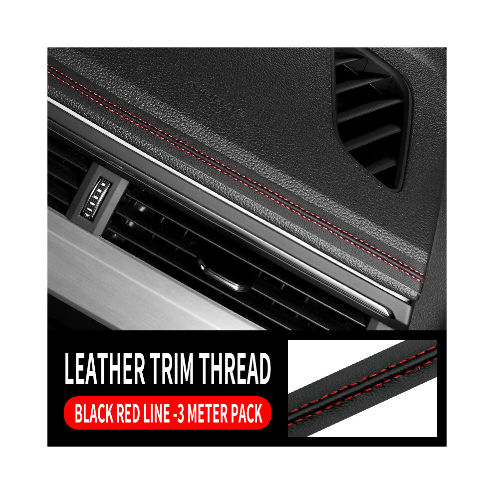 (Type C 3M) Automotive General Leather Interior Trim Strip Center Console Slot Instrument Panel Door Seat Modification 9008532282704