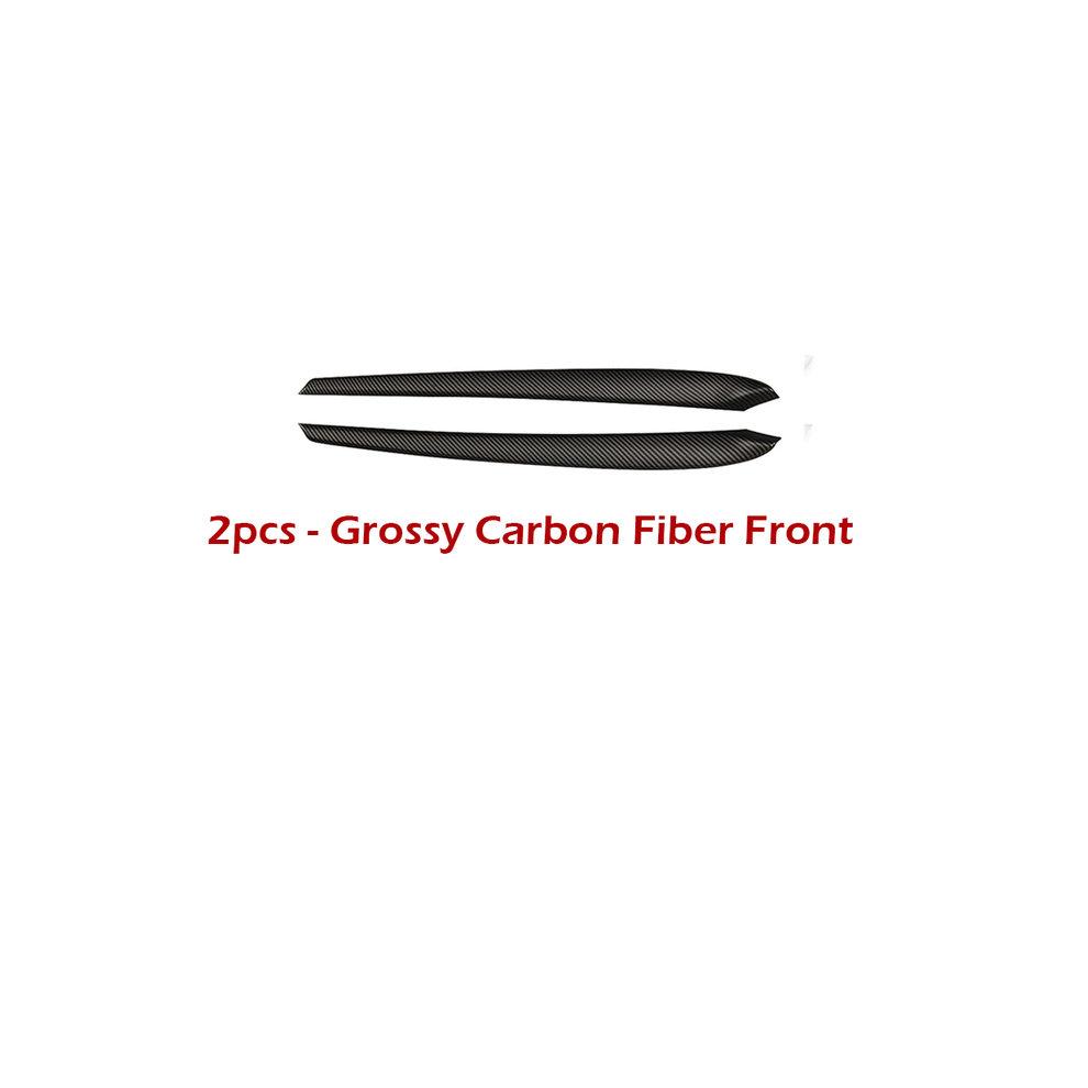 (2Pcs Glossy Front) For Tesla Model Y (2019-2024) And Model 3 (2017-2023) Dashboard Cover Carbon Fiber Dash Wrap Front Door 9008532268371
