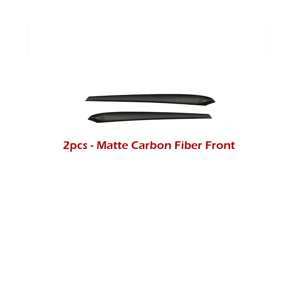 (2Pcs Matte Front) For Tesla Model Y (2019-2024) And Model 3 (2017-2023) Dashboard Cover Carbon Fiber Dash Wrap Front Door 9008532268388