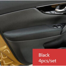 (black2) For Nissan Qashqai J11 2016 2017 2018 2019 2020 2021  Microfiber Leather Car Door Armrest Panel Protective