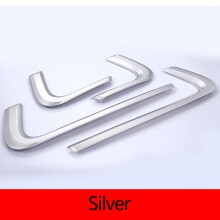 (Silver) 4pcs ABS Carbon Fiber/Black Car Inner Door Decoration Strip Trim For Land rover Range Rover Sport 2014-2019