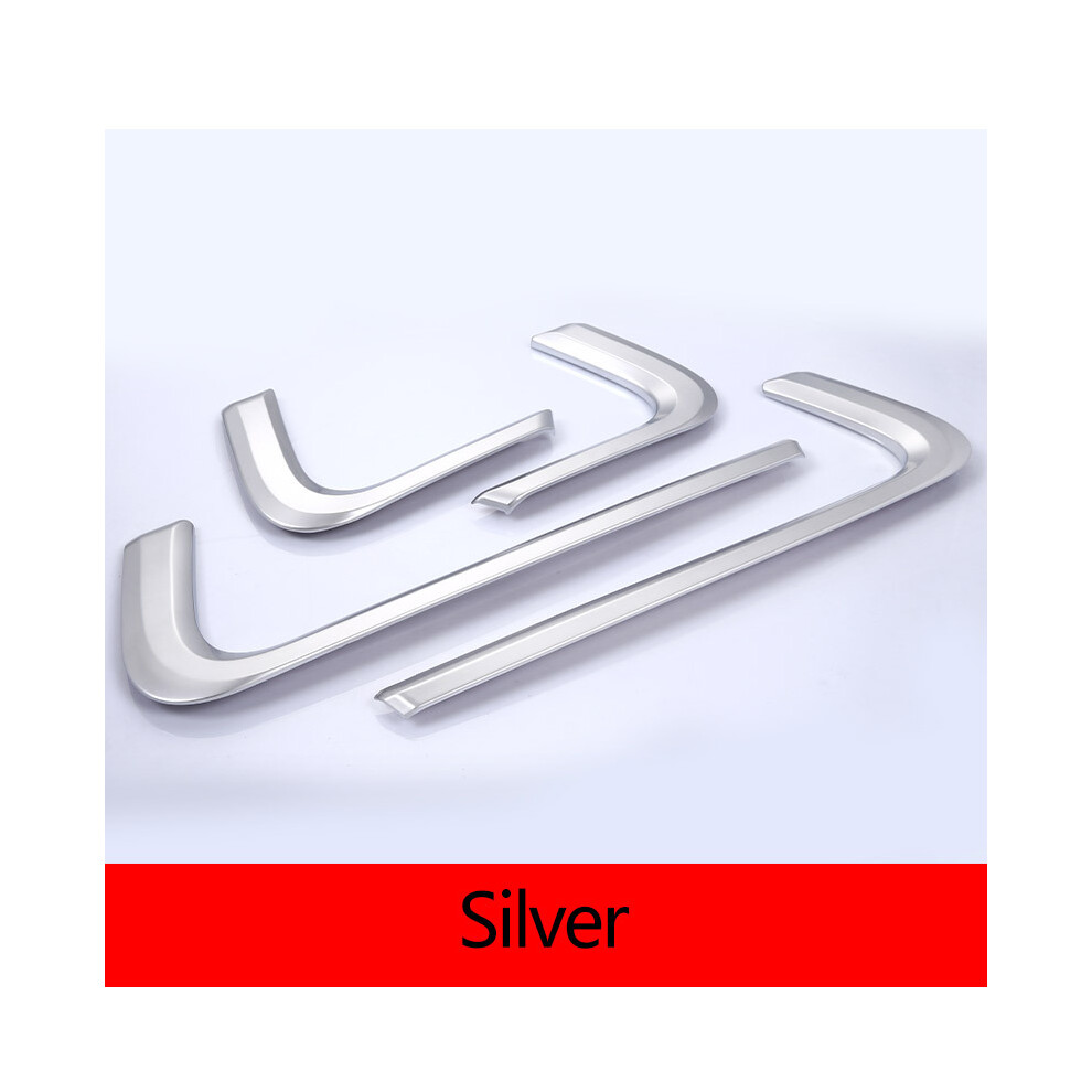 () 4Pcs Abs Carbon Fiber/ Car Inner Door Decoration Strip Trim For Land Rover Range Rover Sport 2014-2019 Silver/Black 9008532269262