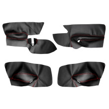 (black with red line, RHD) LHD/RHD For VW Golf 5 MK5 Jetta 2005 2006 2007 2008 2009 2010 Microfiber Leather 4pcs Car Interior Door