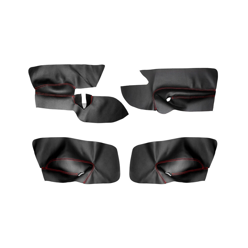 ( With Line) Lhd For Vw Golf 5 Jetta 2005 2006 2007 2008 2009 2010 Microfiber Leather Interior Car Door Panel Armrest Black/Red 9008532270367
