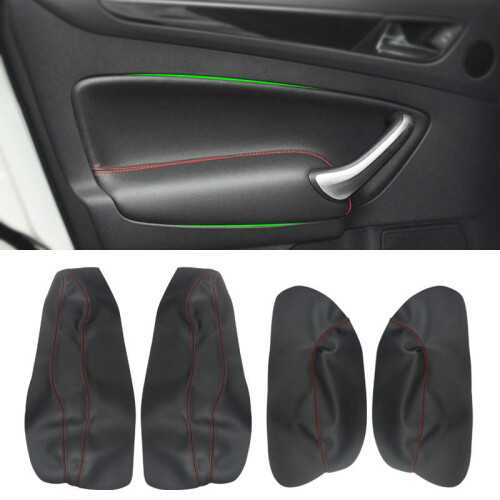 (Beige, front 2 door) For Ford Mondeo 2007 2008 2009 2010 2011 2012 Interior Microfiber Leather Door Handle Armrest Panel 2