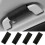 (Gray) Car Roof Armrest Decoration Soft Suede Cover Auto Interior Pull Handle Gloves Protection Ceiling Handle 3