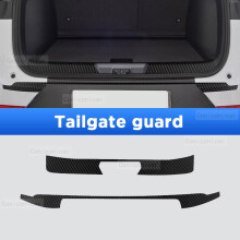 (Tailgate guard) For BYD Song Plus EV DM 2022-2024 Auto Tailgate Guard Door Sill Pedal Carbon Fibre Texture Accessories
