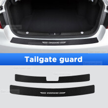 (Tailgate guard) For GEELY EMGRAND 2024 Auto Tailgate Guard Door Sill Pedal Carbon Fibre Texture Accessories Leather