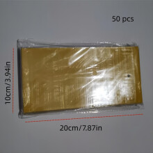 50-Pack Outdoor Waterproof Insect Trap, Double-Sided Yellow Adhesive Sheet for Pest Control, Aphid Removal, 20x10cm/7.87x3.94in, Rubber Material