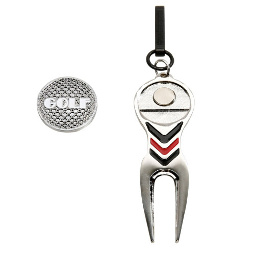 Pitch Repair Tool with Golf Ball Marker Tri Colour 1