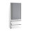 URBN Living (White Carcass with Grey Doors) 2 Sliding Doors Wardrobe 2 Drawer Clothes Cupboard 7