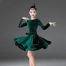 (Dress 120(116-124CM), Tiber) Latin Dance Dress