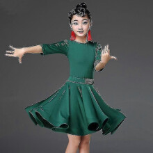 (Dress 120(116-124CM), Casal) Latin Dance Dress