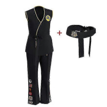 (130 cm) Anime Game Kof Cosplay Costume Cobra Kai Val Armorr Karate Uniform