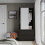 URBN Living (Black Carcass with White Doors) 2 Sliding Doors Wardrobe 2 Drawer Clothes Cupboard 4