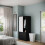 URBN Living (Black Carcass with White Doors) 2 Sliding Doors Wardrobe 2 Drawer Clothes Cupboard 6