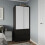URBN Living (Black Carcass with White Doors) 2 Sliding Doors Wardrobe 2 Drawer Clothes Cupboard 7