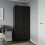 URBN Living (Black Carcass with Black Doors) 2 Sliding Doors Wardrobe 2 Drawer Clothes Cupboard 1