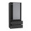 URBN Living (Black Carcass with Grey Doors) 2 Sliding Doors Wardrobe 2 Drawer Clothes Cupboard 4