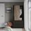 URBN Living (Black Carcass with Oak Doors) 2 Sliding Doors Wardrobe 2 Drawer Clothes Cupboard 5