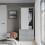 URBN Living (Grey Carcass with White Doors) 2 Sliding Doors Wardrobe 2 Drawer Clothes Cupboard 5