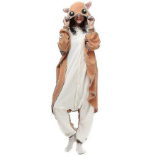 (M, Flying squirrel) Animal Adults Cat Bear Shark Onesies Pajama Raccoon Costumes Dragon Jumpsuit Christmas Gift