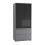 URBN Living (Grey Carcass with Black Doors) 2 Sliding Doors Wardrobe 2 Drawer Clothes Cupboard 1
