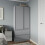 URBN Living (Grey Carcass with Grey Doors) 2 Sliding Doors Wardrobe 2 Drawer Clothes Cupboard 1