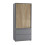 URBN Living (Grey Carcass with Oak Doors) 2 Sliding Doors Wardrobe 2 Drawer Clothes Cupboard 4