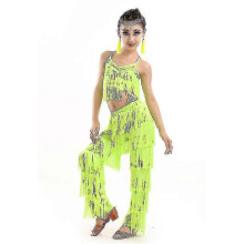(Kids or Adult 160cm, Colour 4) Samba Tassel Latin Dancewear Costumes Girls Salsa Ballroom Fringe Trim Dance Topsamp;pants Costume Adult Ballroom Dancing Dress