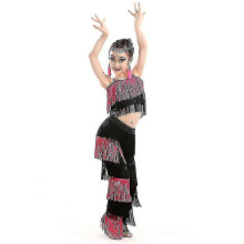 (Kids 150cm, Colour 6) Samba Tassel Latin Dancewear Costumes Girls Salsa Ballroom Fringe Trim Dance Topsamp;pants Costume Adult Ballroom Dancing Dress