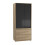 URBN Living (Oak Carcass with Black Doors) 2 Sliding Doors Wardrobe 2 Drawer Clothes Cupboard 4