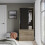 URBN Living (Oak Carcass with Black Doors) 2 Sliding Doors Wardrobe 2 Drawer Clothes Cupboard 6