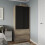 URBN Living (Oak Carcass with Black Doors) 2 Sliding Doors Wardrobe 2 Drawer Clothes Cupboard 1