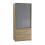 URBN Living (Oak Carcass with Grey Doors) 2 Sliding Doors Wardrobe 2 Drawer Clothes Cupboard 3