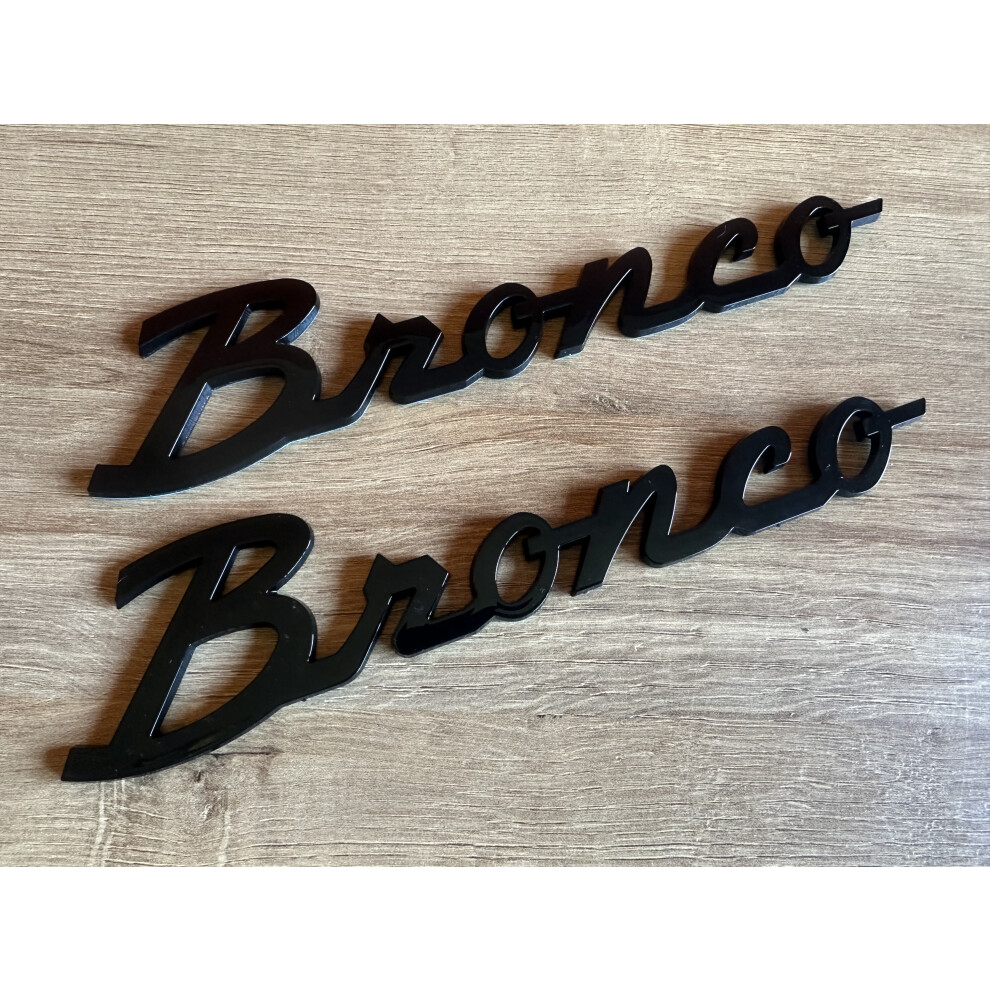 2 Bronco Gloss 2021-2023 Ford Fender Side Classic Emblem Badge Black 5060655321238