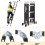 3.5M 12 IN 1 Excel Aluminium Combination Step Ladder Foldable Multi-Purpose 4