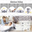 Foldable Baby Bath Tub Ergonomic with Temperature & Cushion Bath Pad + Bath Net 3