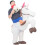 Costume de cheval gonflable blanc-Bon 2