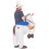 Costume de cheval gonflable blanc-Bon 3