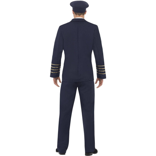 Smiffy's (M, Navy Blue) Smiffys Mens Pilot Costume Set 2