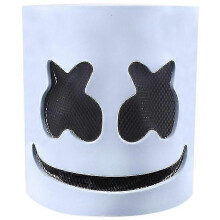 Marshmallow Dj Mask Helmet - Music Festival Halloween Party Costumes Cosplay Full Head Mask Helmet for Adults & Kids