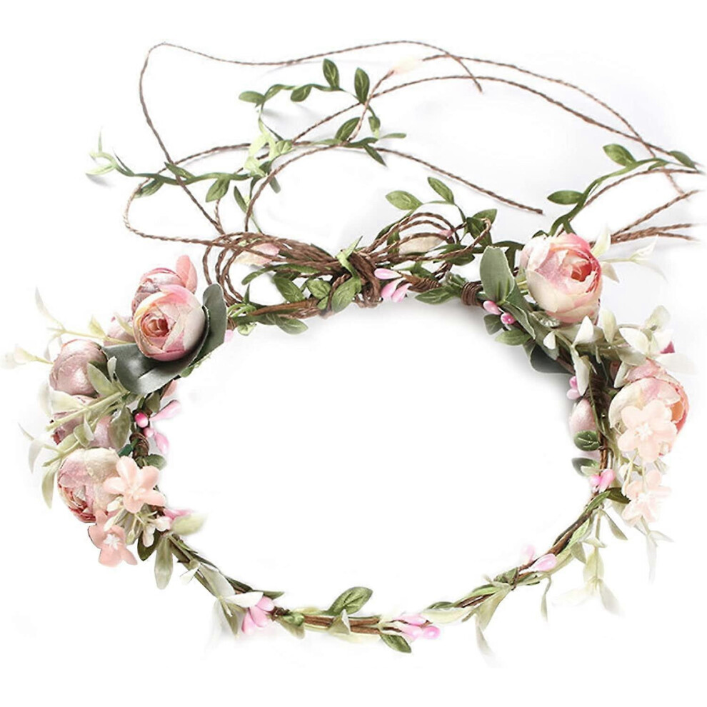 Couronne de fleurs Boho Serre-tête couronne florale Serre-tête couronne florale Guirlande de fleurs Serre-tête couronne Halo