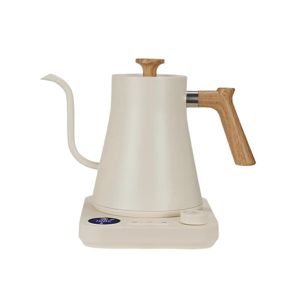 (white)Electric Gooseneck Kettle Pour over Coffee Kettle Temp Control Tea Kettle Electric Tea Pot for Camping Gift Tea House Kitchen