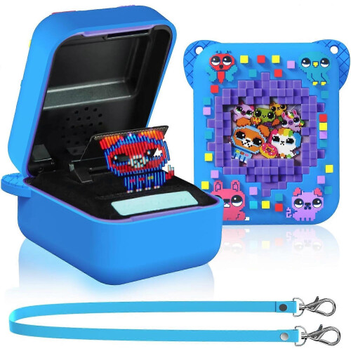 (Blue)Bitzee Case Compatible with Bitzee Interactive Digital Pet,Bitzee Accessories,Bitzee Silicone Carrying Case for Bitzee Digital Pet