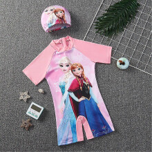 (4-5Years) Kids Girls Frozen Elsa Anna Swimsuit Swimming Costume One-Piece Surf Swimwear